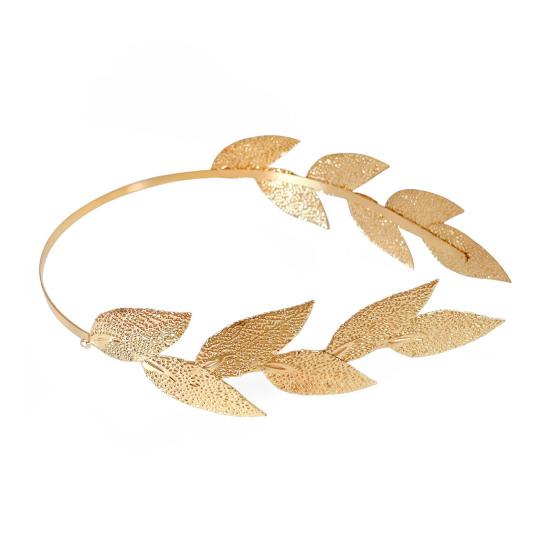 Women Headband Sparkling Leaf Design Golden Headband Dress Up Girl Hair Hoop Lightweight Festive Hair Accessory