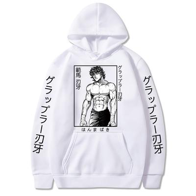 Anime Funny Baki Hanma Hoodies Sweatshirt Pullover Streetswear Unisex Sweatshirt Winter Tops Fleece Jogging Shirt