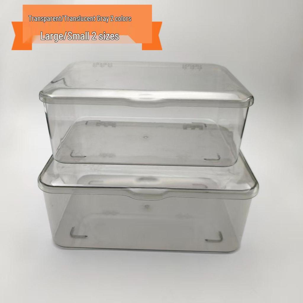 Großer Schreibtisch-Organizer mit Deckel: Transparente Acryl-Staubschutzbox für Anime-Merchandise & Familienmedizin