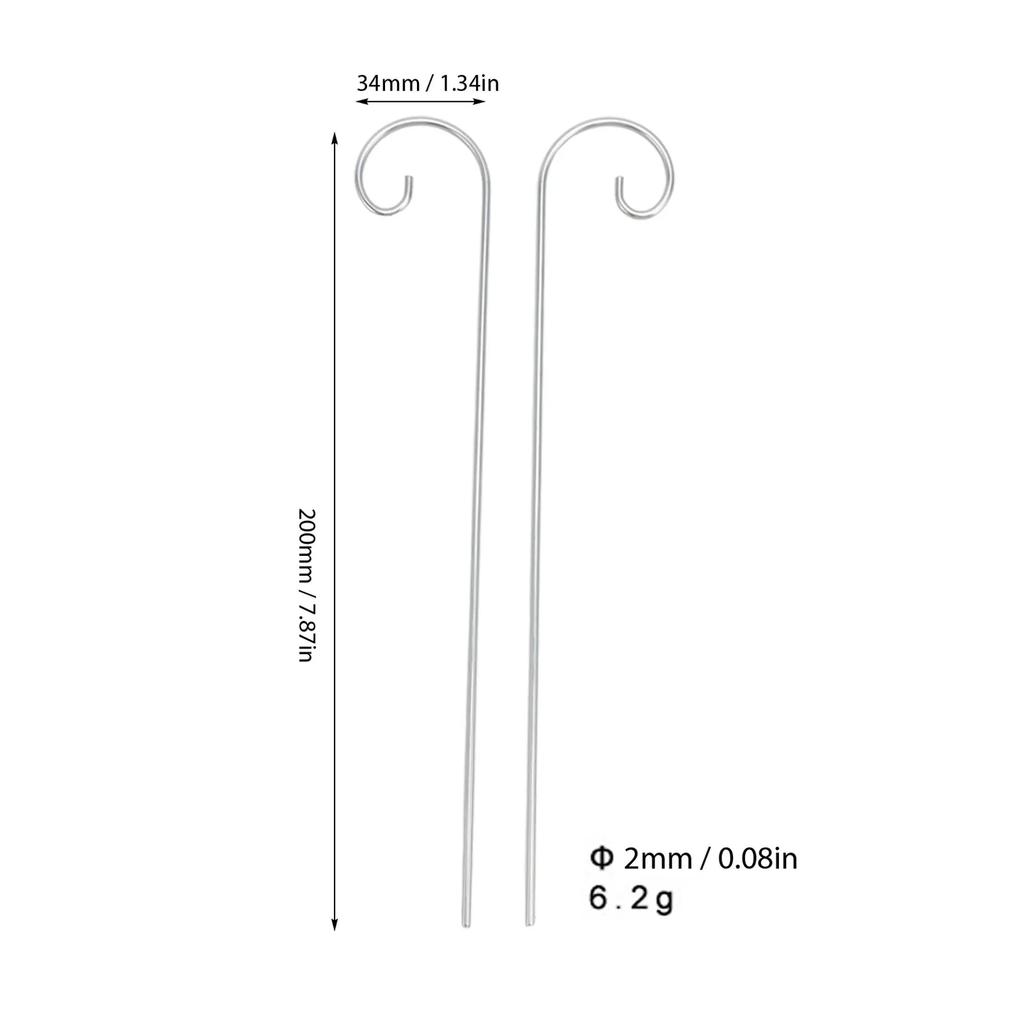 30Pcs Plant Label Hooks Holder Stainless Steel Garden Markers Stake Plant Sign For Flower Pot Bonsai 200mm
