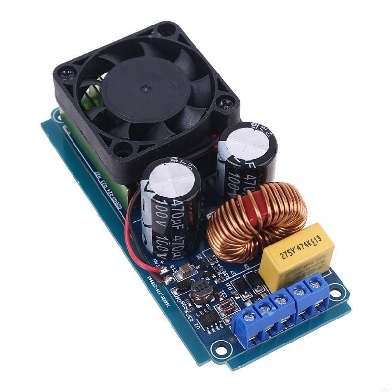 95AF IRS2092S 500W Mono Channel Digital Amplifier Class D Stage HIFI Power Amp Board LM3886 with Fan