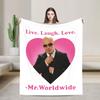 Mr Worldwide Pitbull Plush Blanket Children  Flannel Throw Blanket For Couch Chair Sofa Bed Warm Design Quality Bedspread Idea