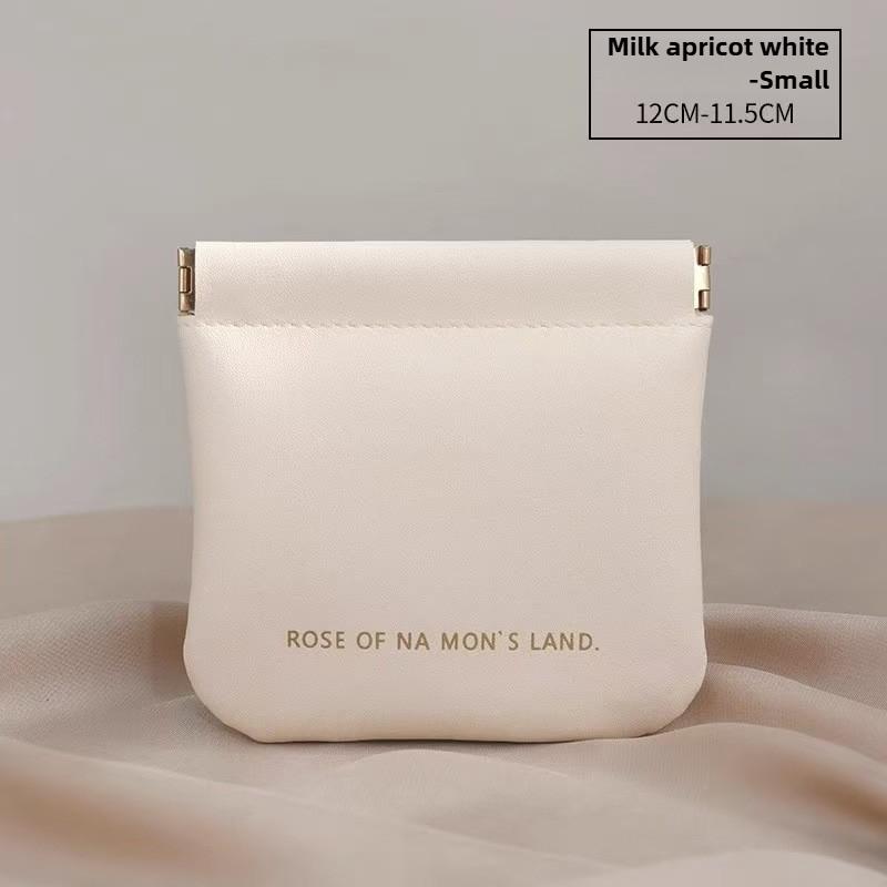 Automatically Closed Mini Portable Digital Bag PU Leather Earphone Case Wireless Earbuds Headphones Data Cable Storage Bag