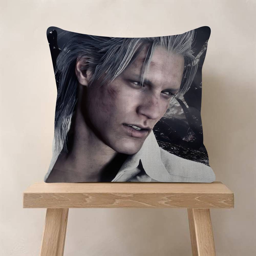 Vergil D-Devil May C-Cry Office Cushion Pillowcase Car Cushion Cover45X45CM Lumbar Pillowcase Sofa Pillowcover