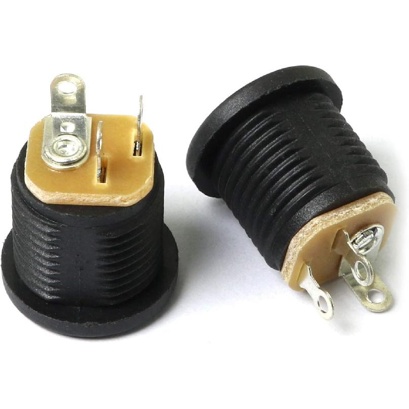 Набор из 10 шт. 5,5x2,1 мм DC Power Female Jack Панельный разъем с шестигранной гайкой, 3-контактный DC Электрический штекерный разъем