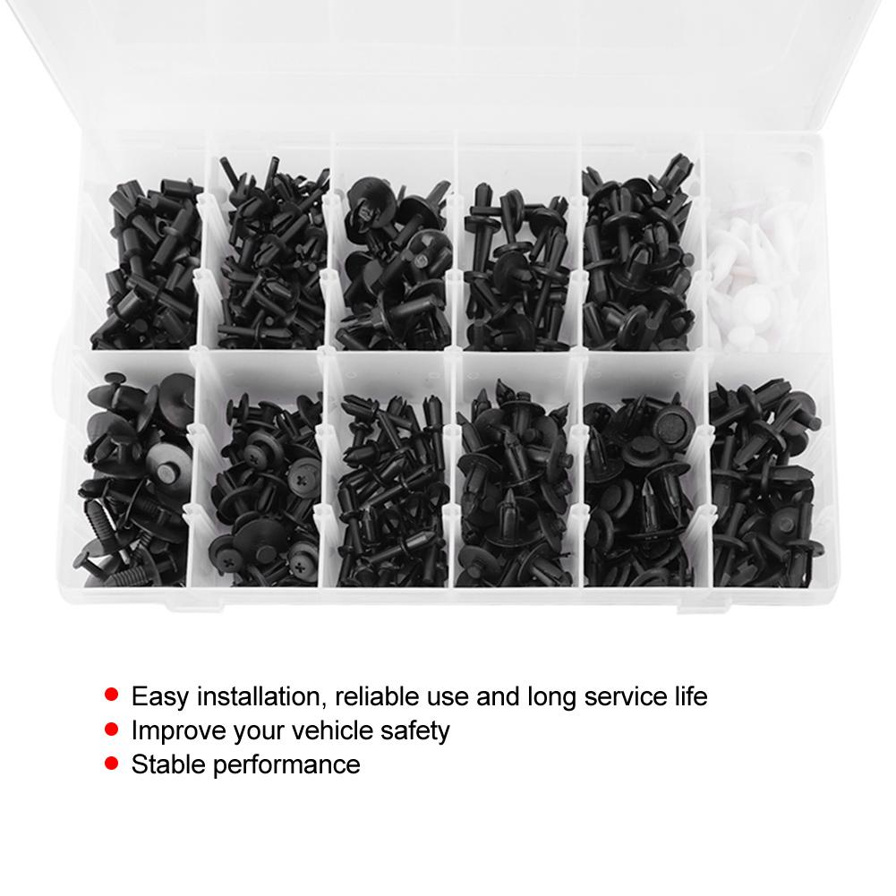 350pcs Car Buckles Mixed Auto Fasteners Bumpers Clips with Screwdriver