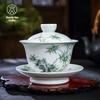 Handmade Ceramic Sancai Gaiwan Teacup