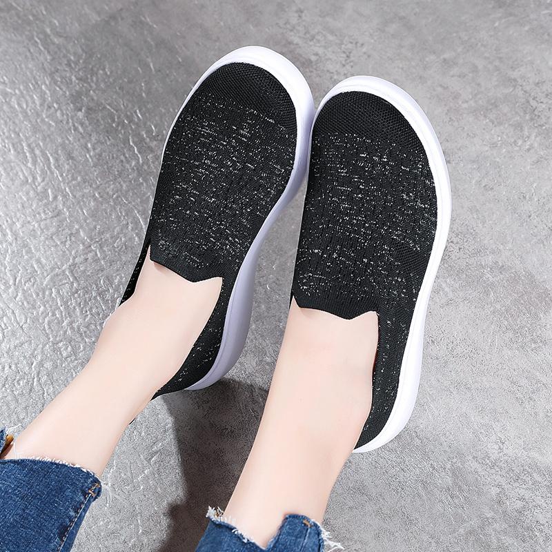 Summer Women Sneakers Comfort Casual Plus Size Flats Loafers Soft Walking Sports Shoes Slip On Large Size