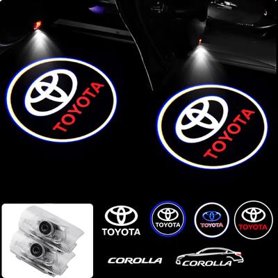 2PCS for Corolla 2007-2020, LED Door Welcome Light Projector Shadow Light, Ground Light, Door Warning Light