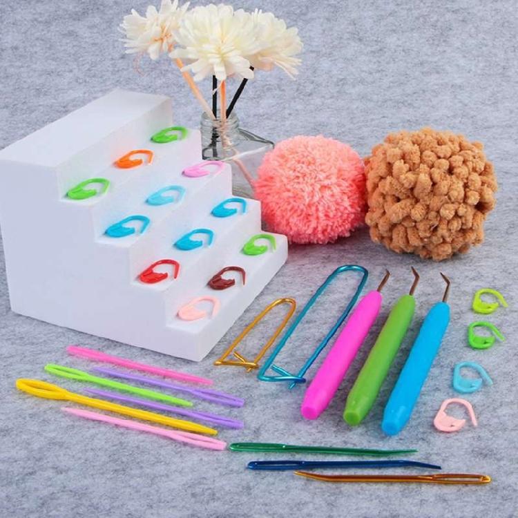 Large Eye Needle Embroidery Bent Needle Crochet Hooks and Knitting Mark