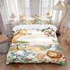 Jungle Safari Friends Print 3Pcs Bedding Setduvet Cover With 2 Bedropillowcase Home Birthday Gift