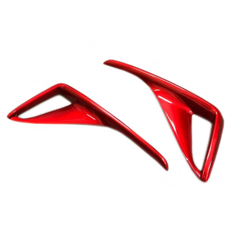 Für Toyota CHR C-HR 2017 2018 Auto ABS ABS Chrom rot Abdeckung Trim vorne und hinten Schwanz hinten Nebelscheinwerfer Lampe Rahmen Stick Teil