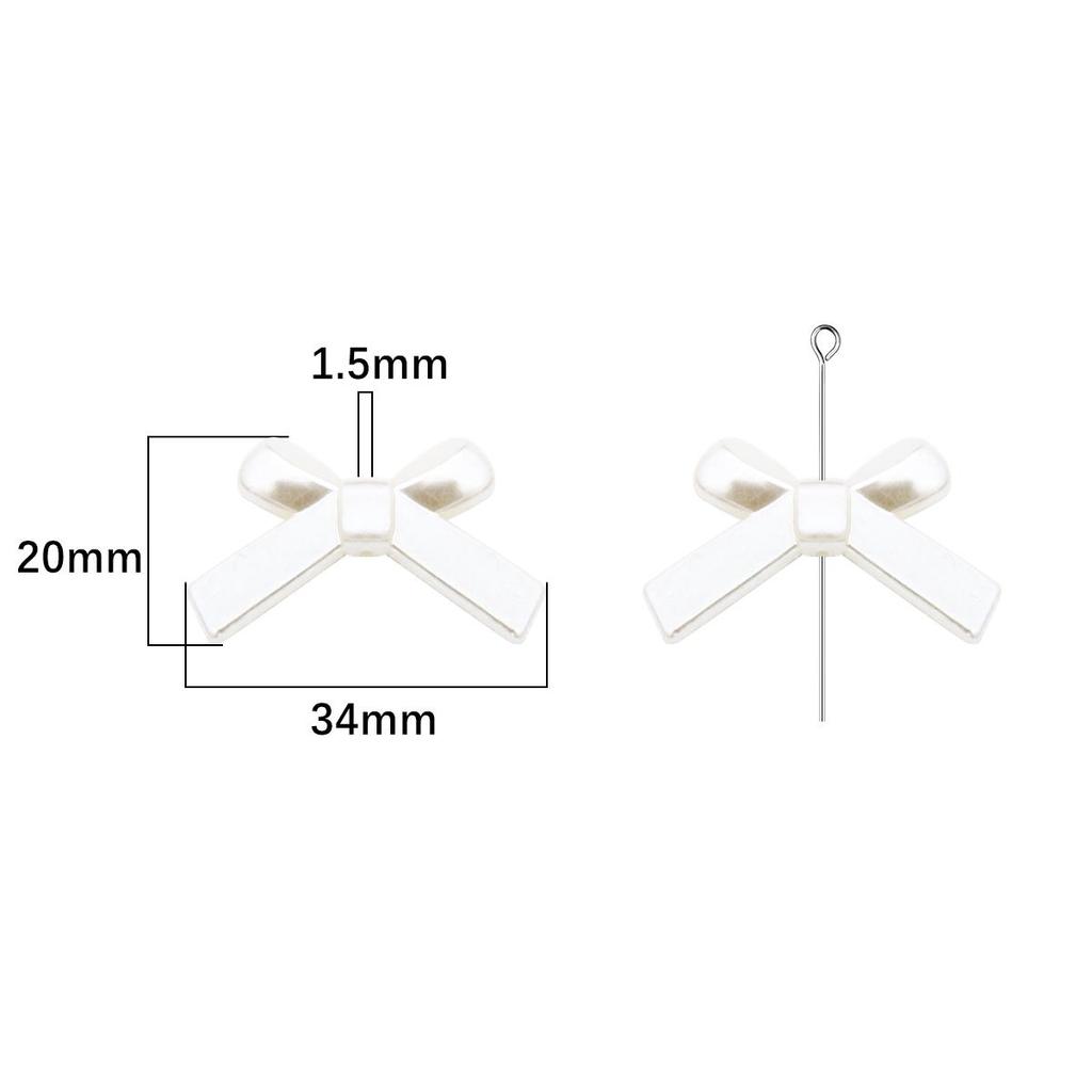 4Pcs Plastic Acrylic Butterfly Bowknot Bows Beads Charm for Necklace Bracelet Earring Hair Ornaments DIY Jewelry Accessories