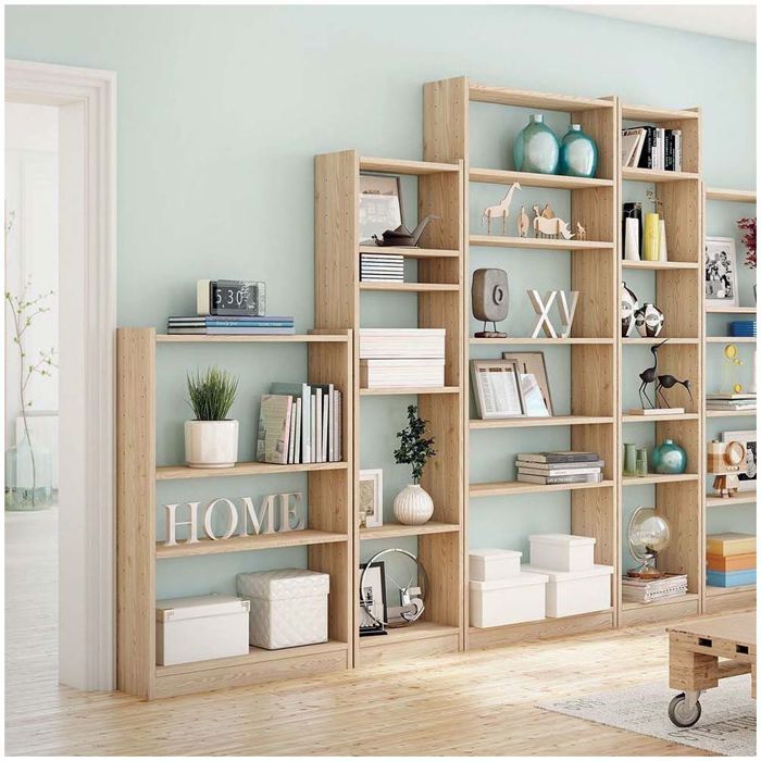 Bibliothèque - ASTIGARRAGA KIT LINE - Gala - 4 Étagères - 79,6 Cm - Pino Massif - Marron