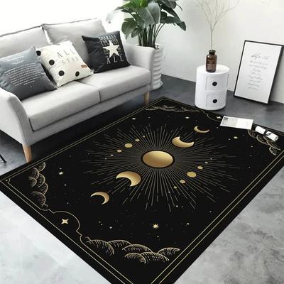 Langlebiger Abrieb Gothic Bereichsteppich Teppich Rutschfest für Wohnzimmer Schlafzimmer Sofa Fußmatte Kinder Spielbodenmatte Einzigartige Dekorationsmatte