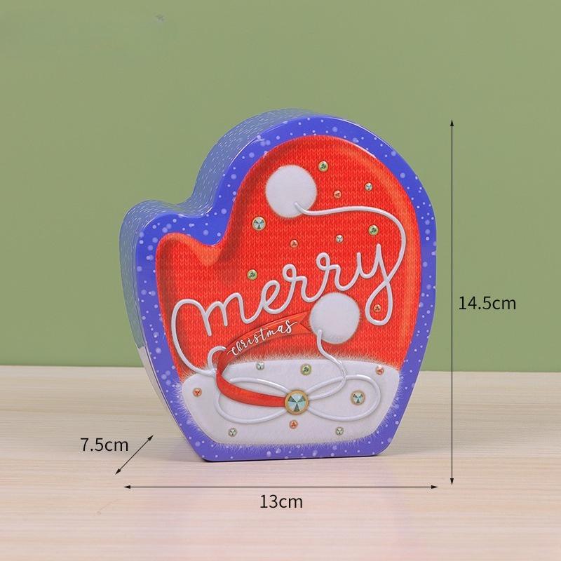 Christmas Cute Candy Box Santa Claus Elk Snowman Storage Jar Gift Packaging Personalized Christmas Hat Iron Box
