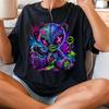 Neon Zombie Alien Graffiti Shirt | Creepy Cyberpunk Monster Tee