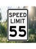 Vintage 55 MPH Speed Limit Metal Sign 20x30cm Garage Wall Decor