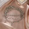 Fashion Heart Jewelry Light Luxury Love Anklet 3-Piece Creative Beach Anklet