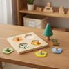 Wooden Shape Peg Puzzle Fine Motor Skills Development Animal Large EasyGrip Pegs