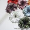 Camellia Gold Thread Artificial Flower Heads for DIY Hairpins and Home Decor Ornaments