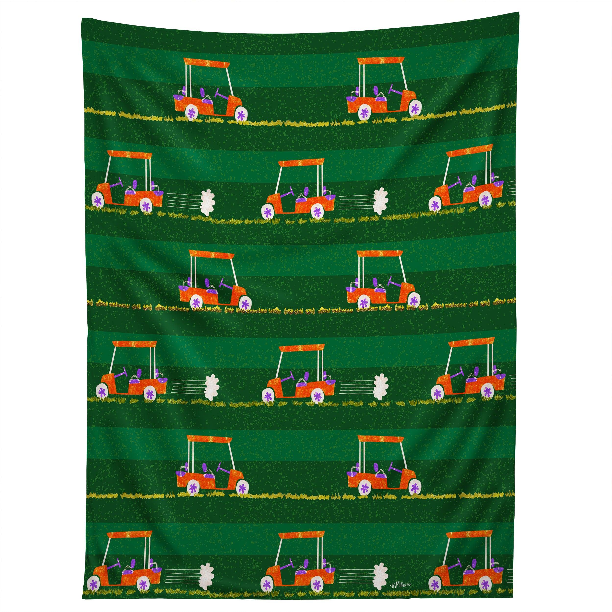 RETRO GOLF CART RIDES tapestry 75x100