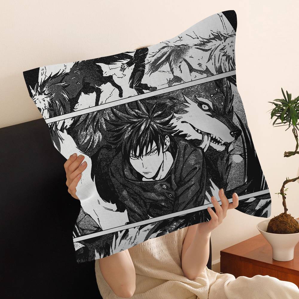 Fushiguro Megumi Pillow Gift Home Office Decoration Pillow Bedroom Sofa Car Cushion CoverPillow Case