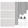 Privacy Screen Gray 100 X 50 X 180 Cm Steel