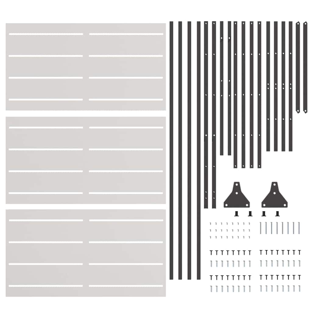 Privacy Screen Gray 100 X 50 X 180 Cm Steel