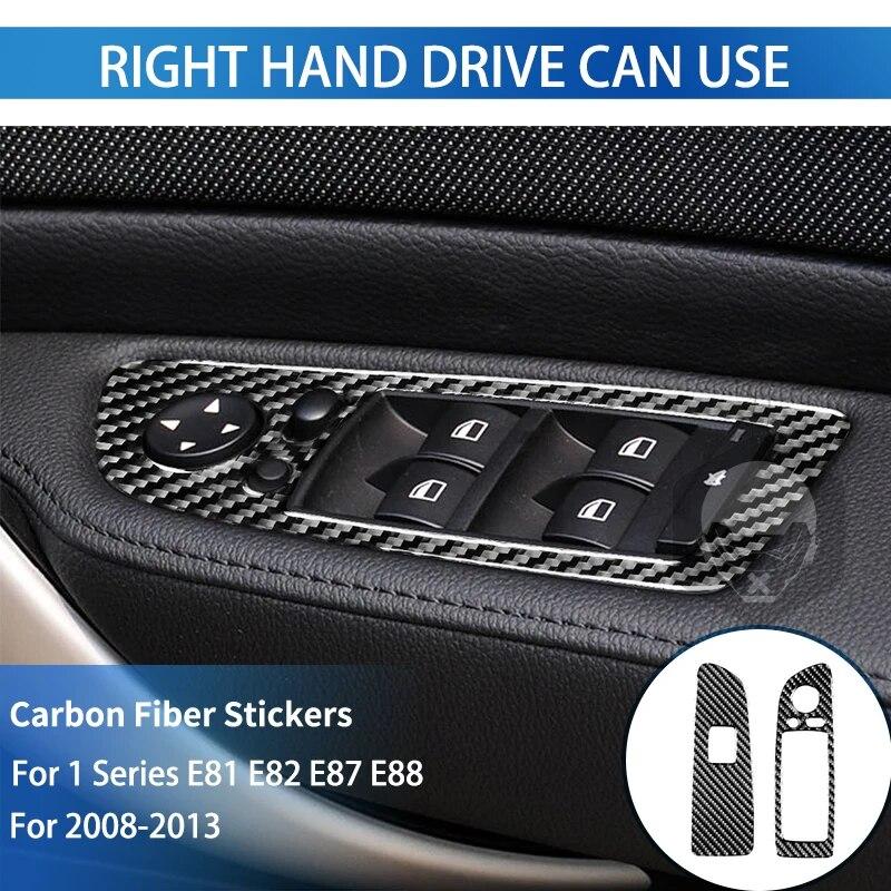 Pentru BMW Seria 1 E81 E82 E87 E88 2008-2013 Trim de schimbător de viteze Autocolant din fibră de carbon Cutie de viteze Interior Carcasa panoului consolă centrală