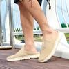 Fashion Couple Shoes 2025 Summer Outdoor Breathable Mesh Slip On Casual Slippers Women Fashion Lightweight Comfortable Half Flat Shoes