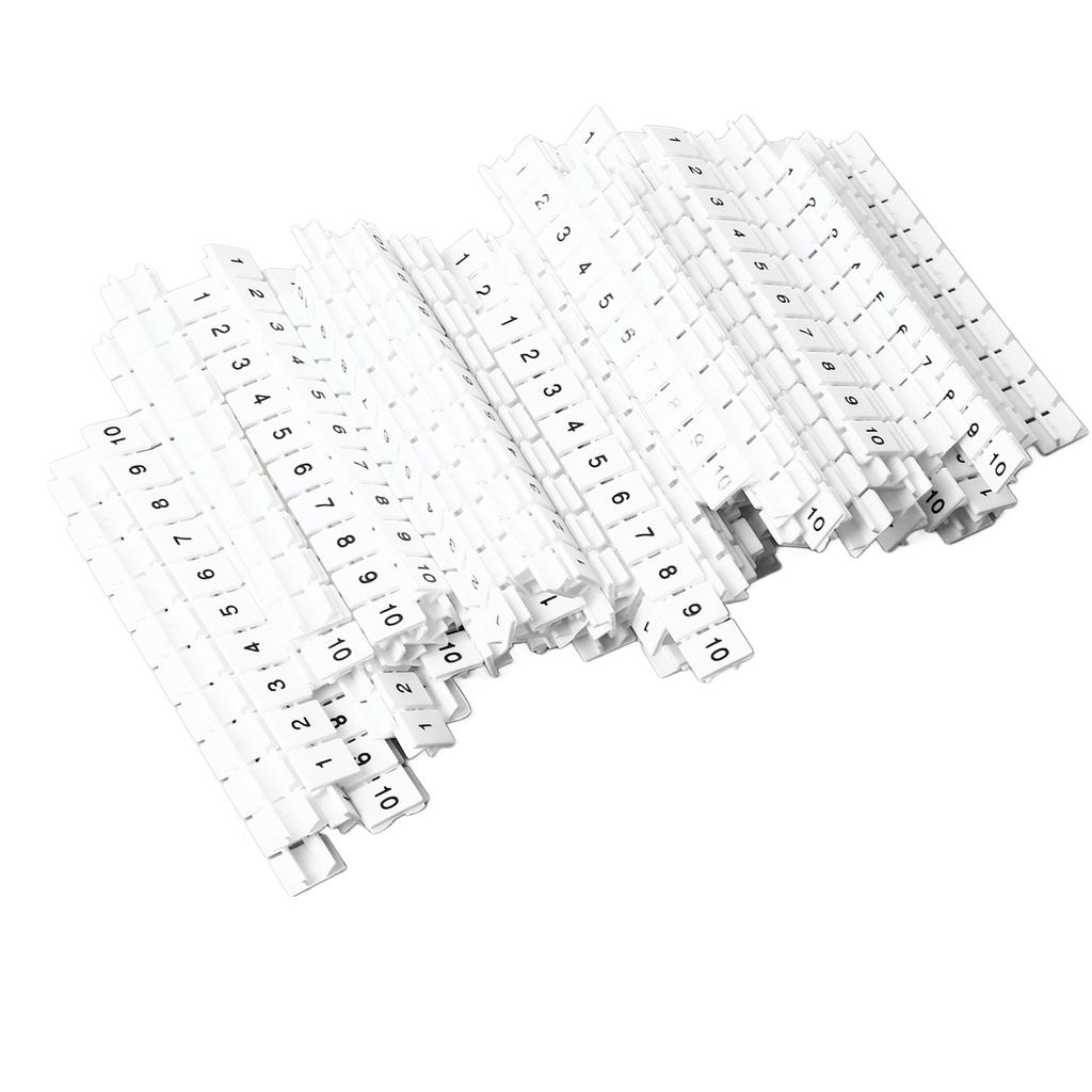 100 buc. Blocuri bandă marcator terminal Etichete Etichete de marcare Bară de marcare Nailon rezistent la căldură