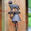 Rustikální pes Litina Ruční klika Wall Bell Farm House Akcenty Ruční výroba Retro Domácí Zahrada Nástěnný dekor Welcome Door Bell