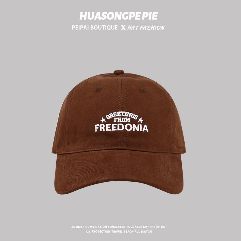 

baseball cap Korean version of versatile hat women s simple English peaked hat couple outdoor sun hat Adjustable