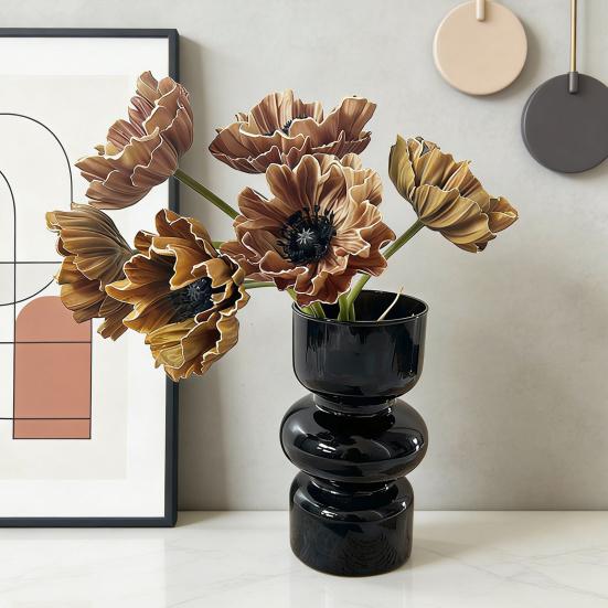 11.8" Artificial Flower Long Stem Realistic Faux Silk Ranunculus Bouquet for Home Kitchen Wedding Decoration Floral Arrangement Spring Table