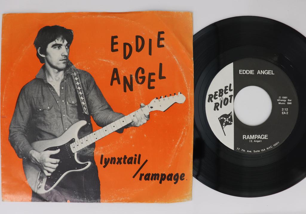 7inch Record EDDIE ANGEL  Lynxtail  Rampage EA1 REBEL RIOT 1981 US Rock Used