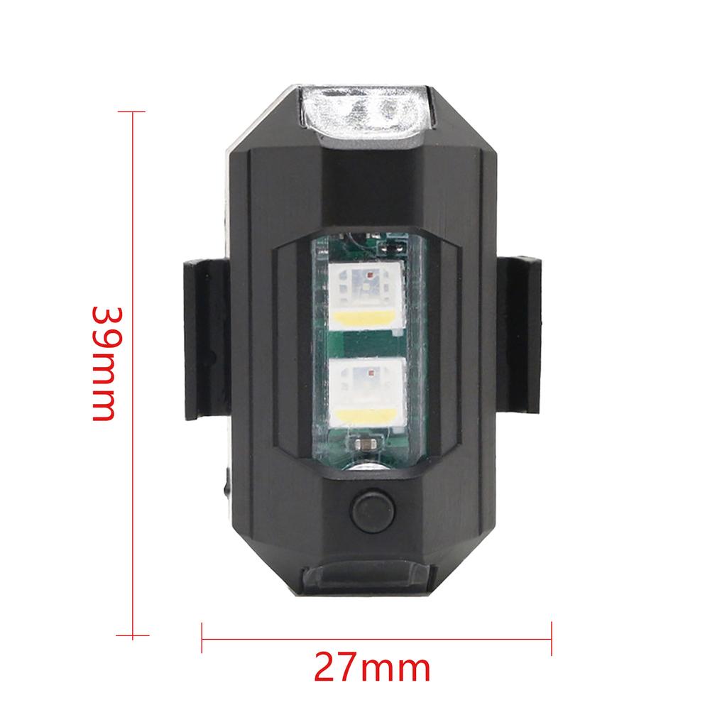 1-4Pcs Motorcycle Lights USB LED Anti-Collision Warning Light for Motorcycle Scooter Car RC 7 Colors Night Turn Signal Light