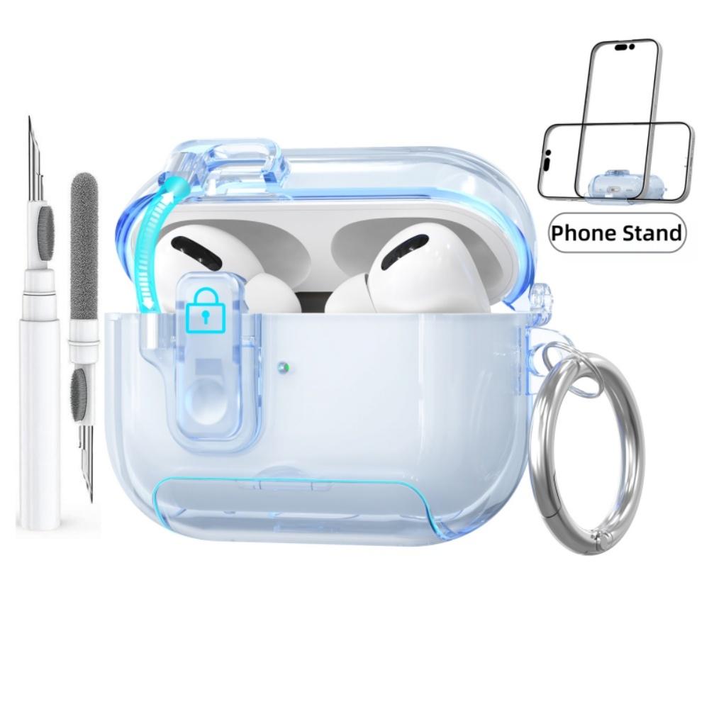 New For AirPods Pro 3 Case Lock 2025 Shockproof Apple AirPods Pro 3rd Generation Case Protective Case with Cleaning Kit&Keychain