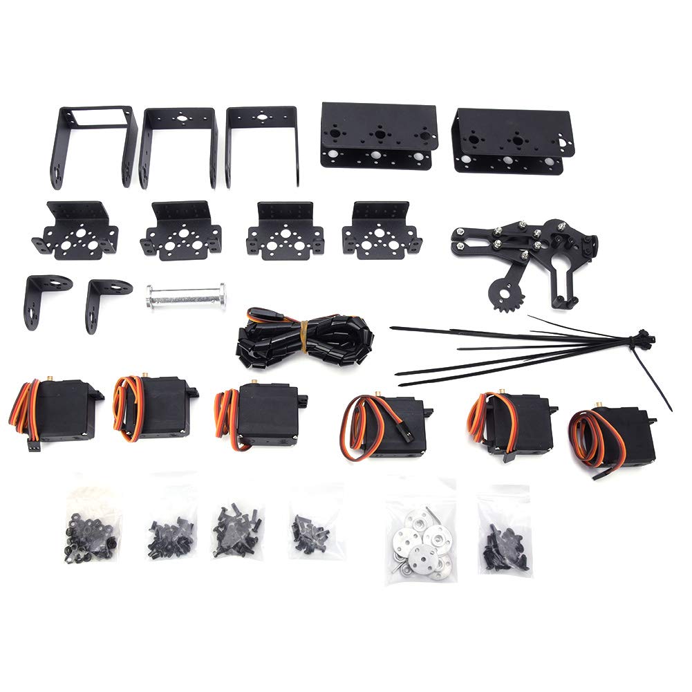 Zerodis Industrial Robot Mechanical Arm, Manipulator Robot Mechanical Arm, 6DOF, Precision Structure, Metal Gear, Powerful Power System, Stability, fo