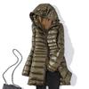 Women Warm Winter Hooded Down Jacket Ultra Light White Duck Down Coat Slim Casual Long Coat Autumn Women