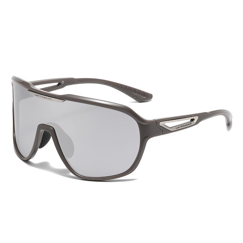 

Неполяризованные цельные поляризованные солнцезащитные очки для мужчин, спортивные очки-щитки, очень большие, с обтекаемой оправой