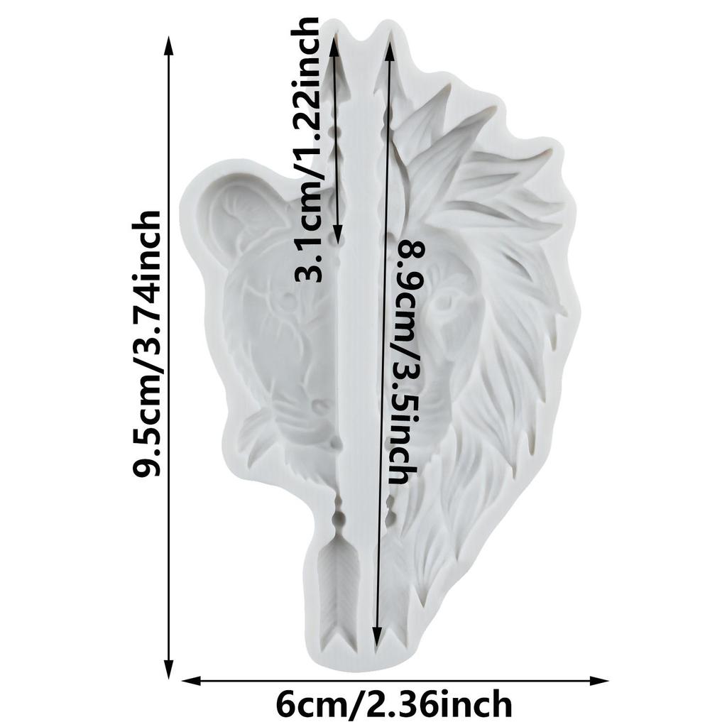 Wolf Lion Silicone Molds Wolf Head Lion Head Fondant Mold Cake Decorating Tools Cupcake Topper Chocolate Candy Craft Gum Paste Polymer Clay