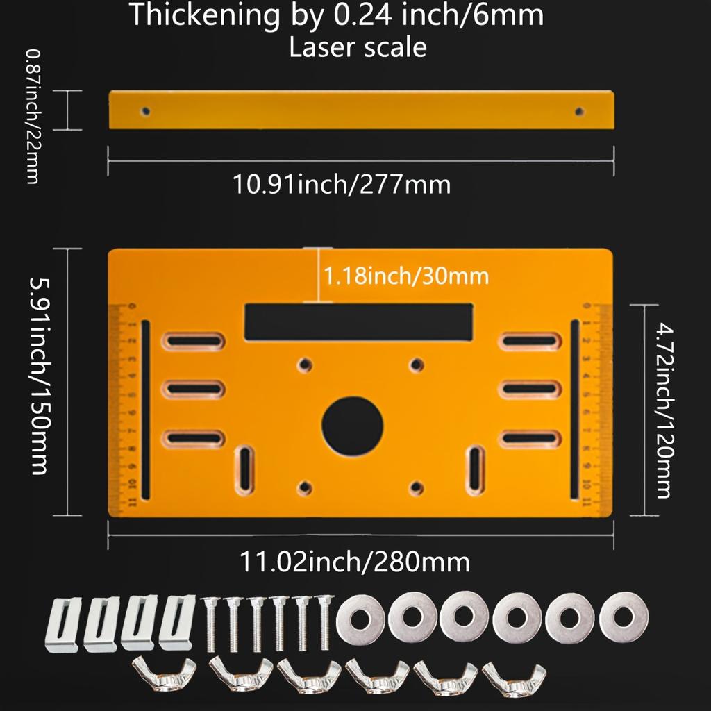 1pc Electric Saw Guide Rail Cutting Machine, Punch-Free Cutting Machine, Bottom Plate Guide Rail Plate Adjustable Saw Base