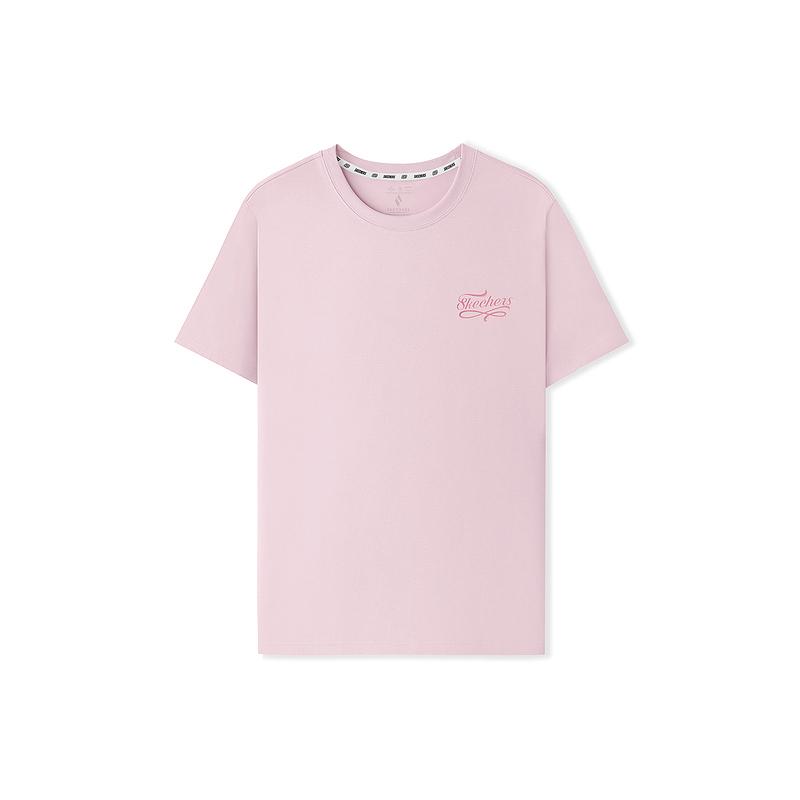 Женская футболка Skechers однотонная свободного кроя с круглым вырезом tops L225W275-01SX S