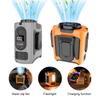 15000mAh Portable Waist Fan Hanging Neck Fan 5 Speed Strong Wind with LED Lighting for Sports Courier Outdoor Working