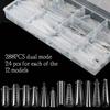 1pc Nail Art Stencil Mix Pack of 12 Designs, Paper-Free Finger Extension Crystal Nail Tips, Transparent Nail Film