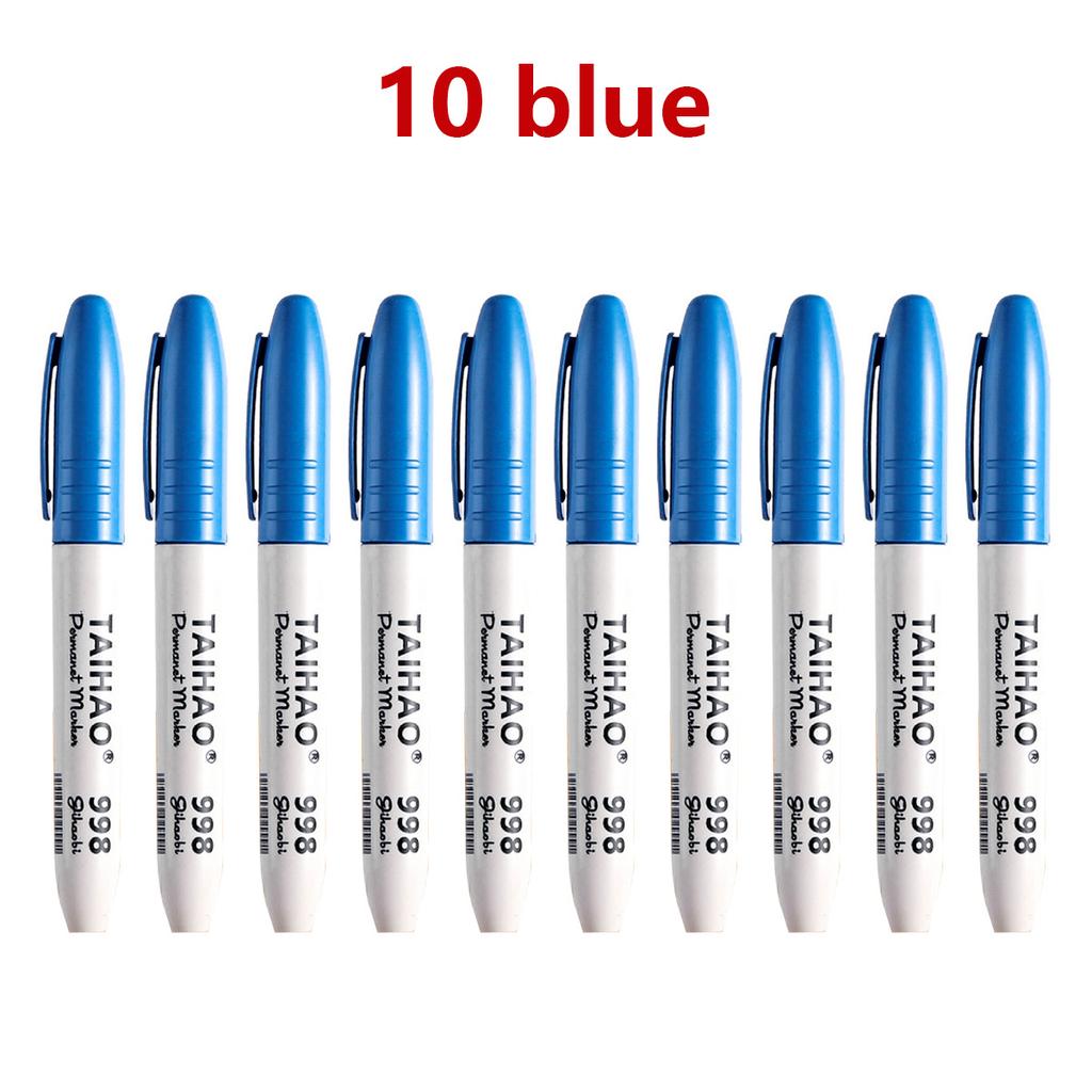 6/10pcs Mixed Oil-based Marker Pen Not Erasable Quick-drying Waterproof Marker School Students, Business Office Supplies