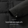 Men's Winter Windproof White Duck Down Hooded Jacket - Versatile, Thickened for Business and Commuting