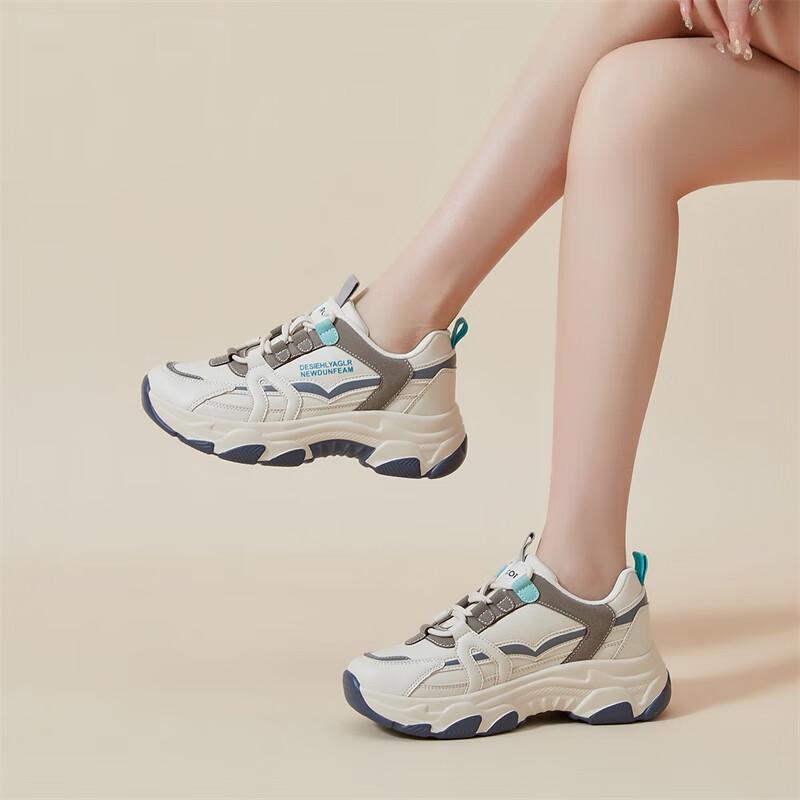Yierkang Women s Chunky Platform Casual Sports Shoes EUR 37