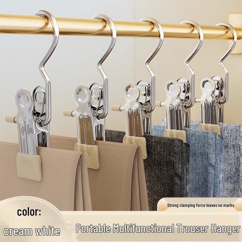 Stainless Steel Multi-Functional Clothes Pegs with Hooks for Hat, Shorts, and Sock Drying